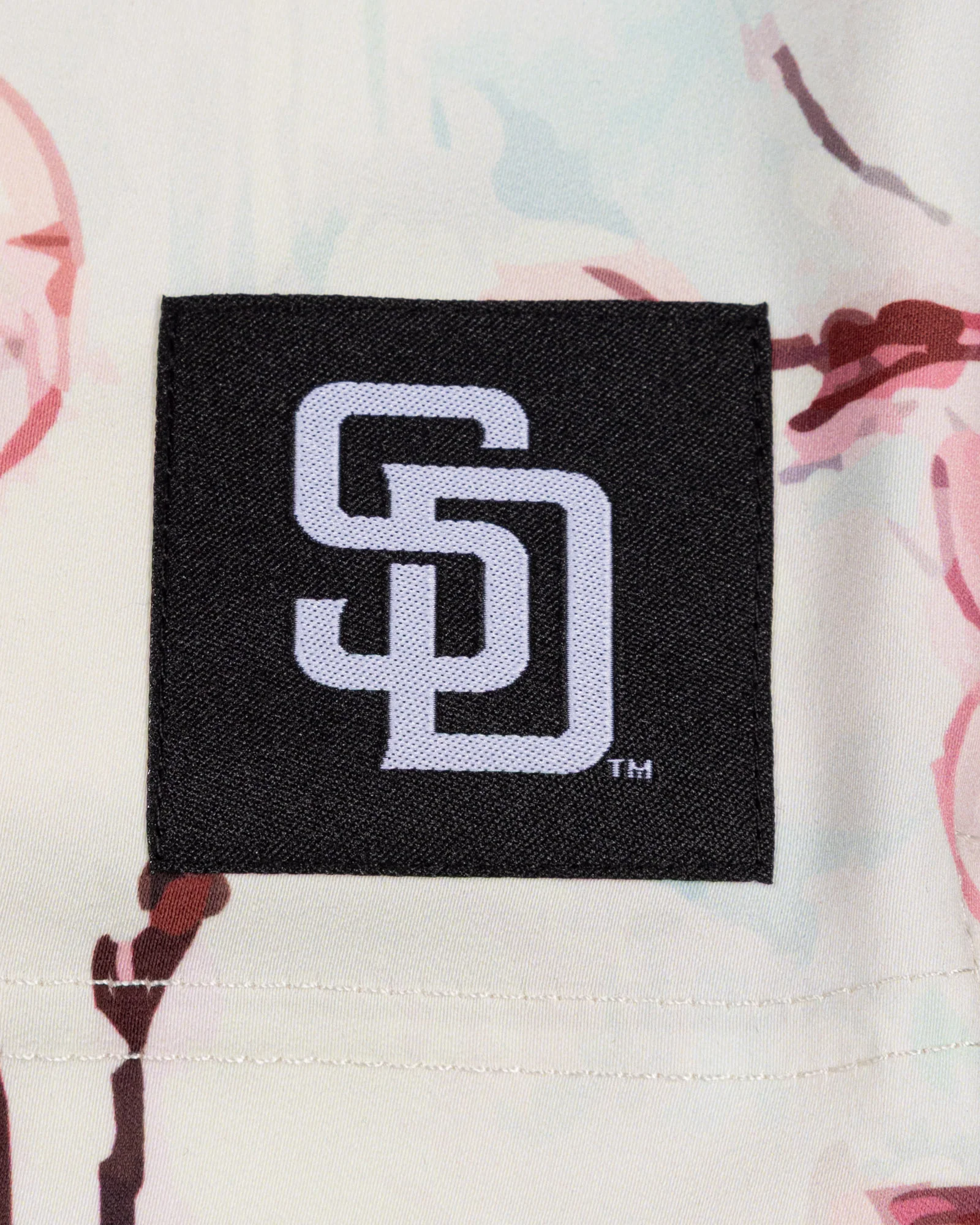 Cherry Blossom Baseball Diamond Lux Satin Youth Shorts - San Diego Padres - Image 3