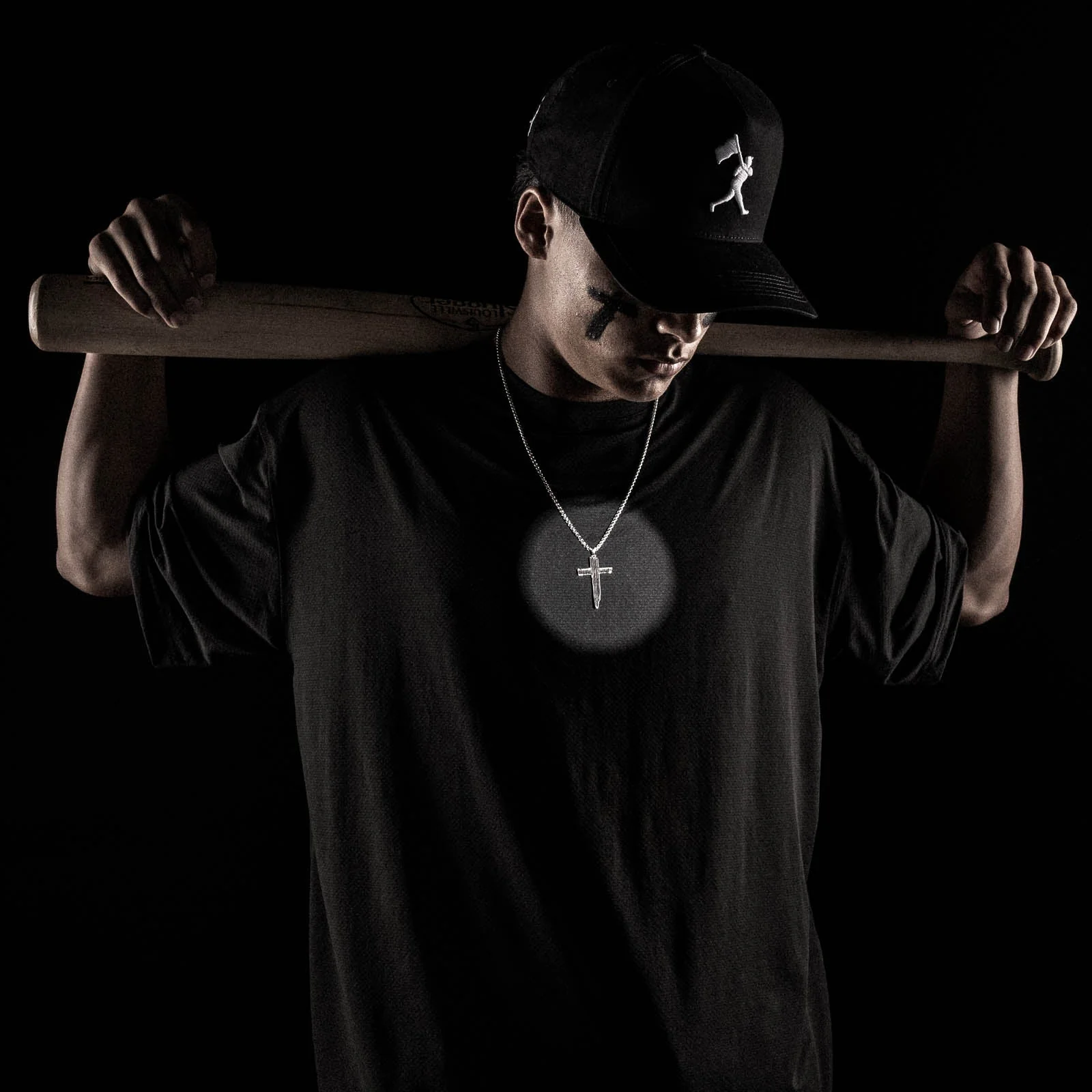 Eye Black Cross Necklace - Youth - Image 3