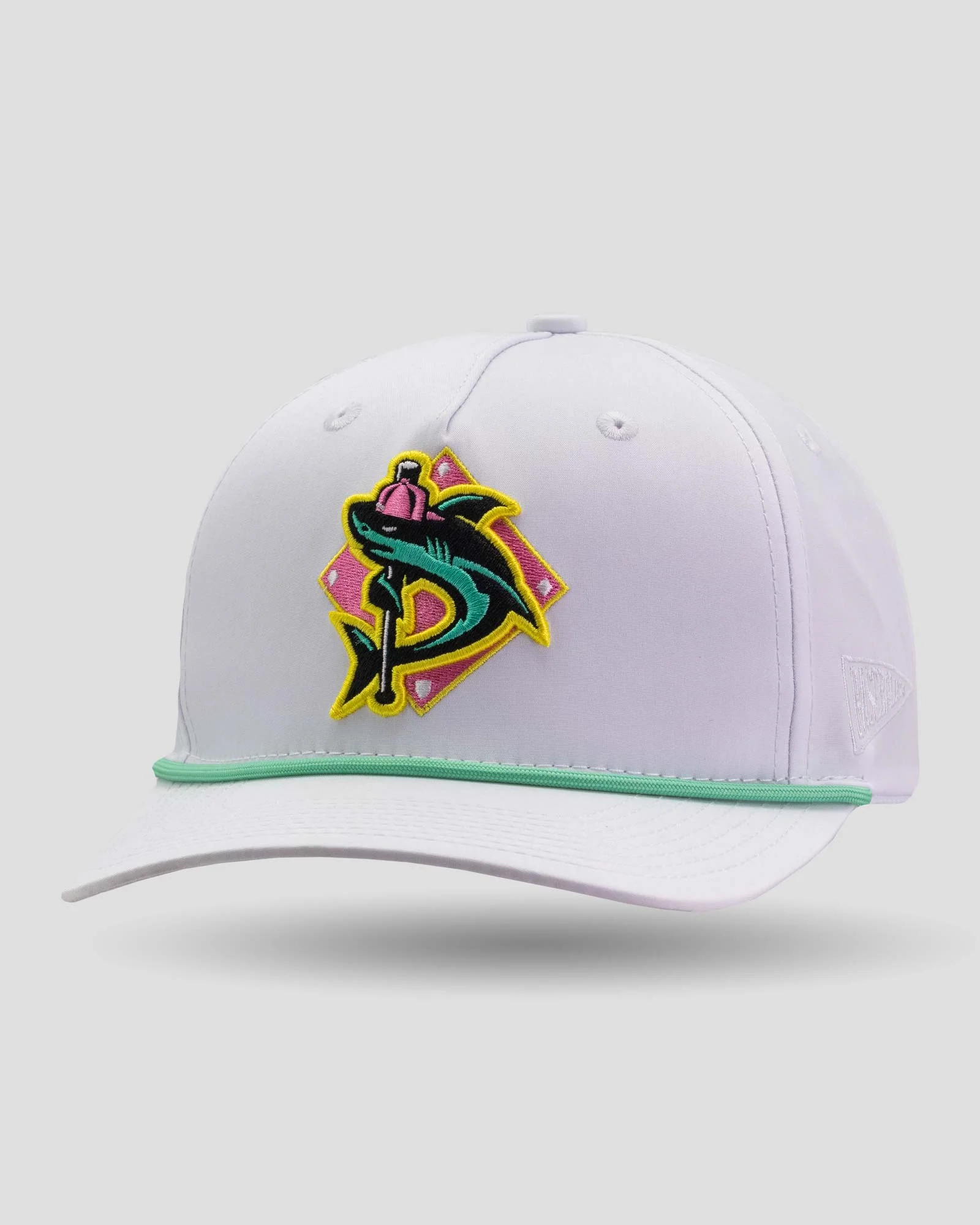 Shark Attack Rope Cap - White